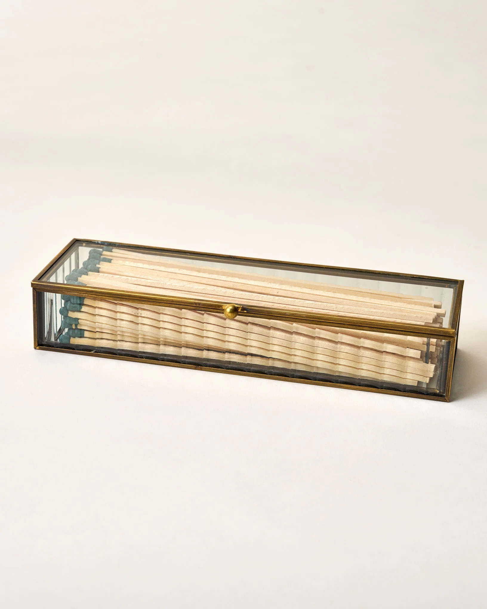 Glass & Brass Matchstick Holder | Magnolia