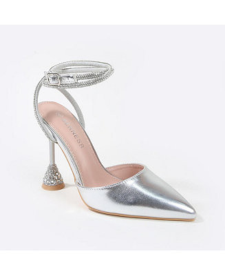 BERNESS Bianca Rhinestone Ankle Strap Heels - Macy's | Macy's