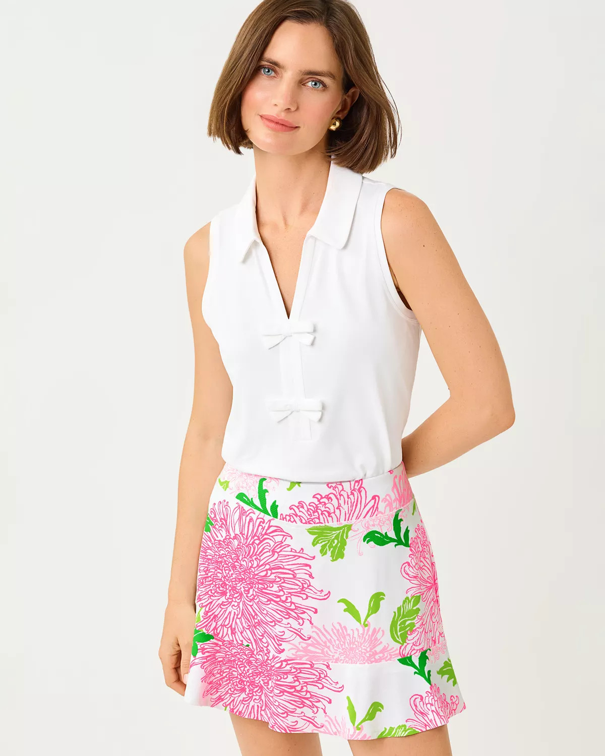 UPF 50+ Luxletic Frida Sleeveless Bow Polo | Lilly Pulitzer