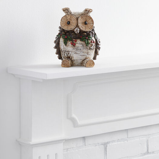 Woodland Owl with Holly Decor by World Market | World Market