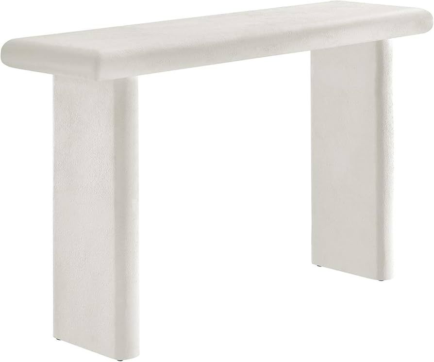 Modway Relic Console Table-Textured Cement Concrete Finish in White | Amazon (US)