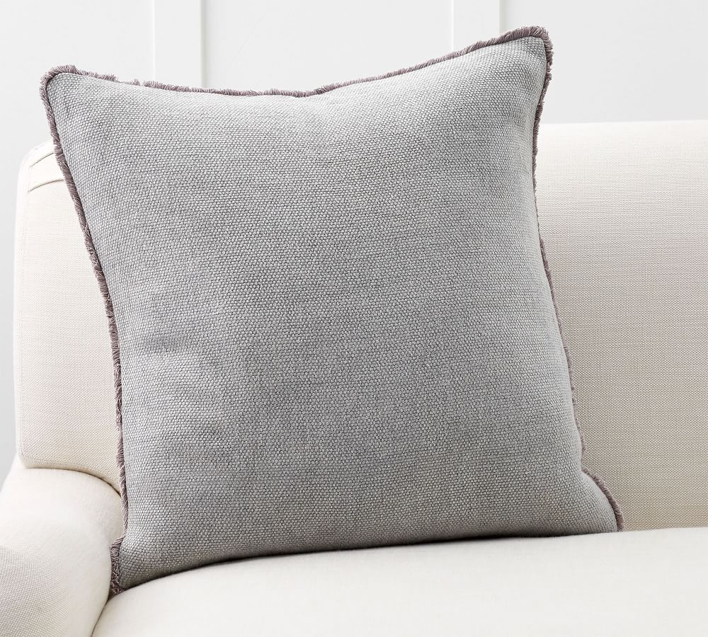 Willa Textured Fringe Pillow Covers | Pottery Barn (US)