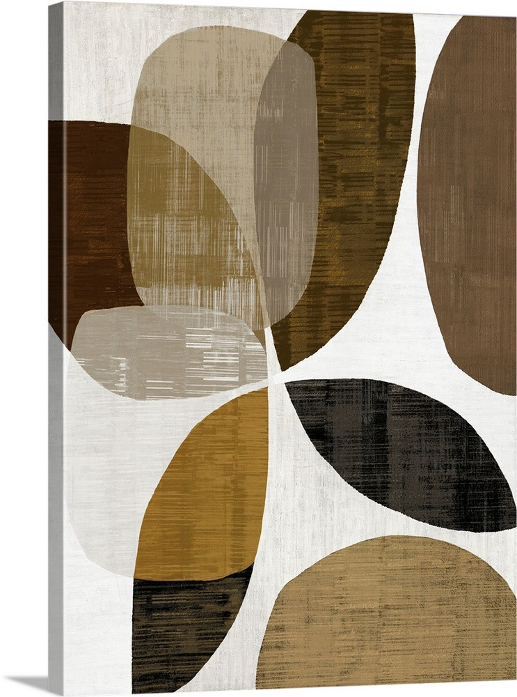 Abstract Ovals Brown 2 Wall Art | Great Big Canvas - Dynamic