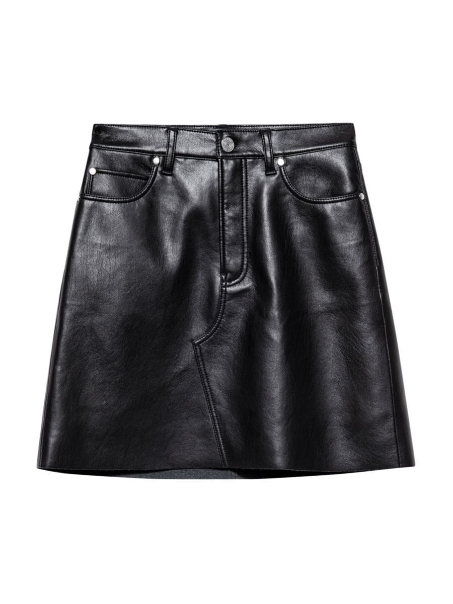 Le High N Tight Leather Miniskirt | Saks Fifth Avenue