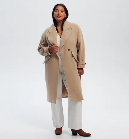 Manteau en laine SIMONE - Beige | Promod (FR)