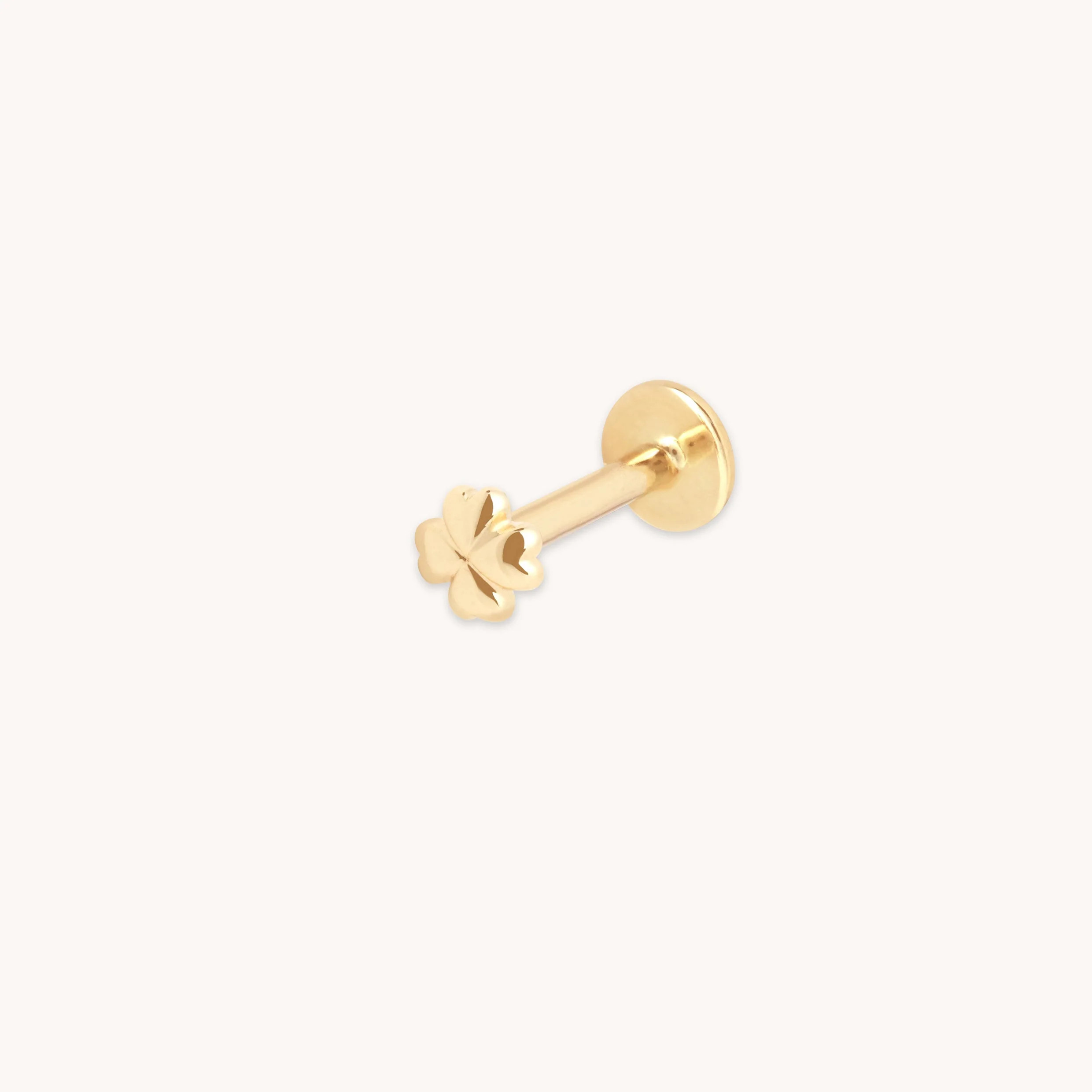 Clover Solid Gold Piercing Stud | Astrid & Miyu | Astrid & Miyu US