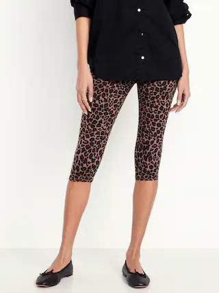 High-Waisted Fashion Layering Capri Legging | Old Navy (US)