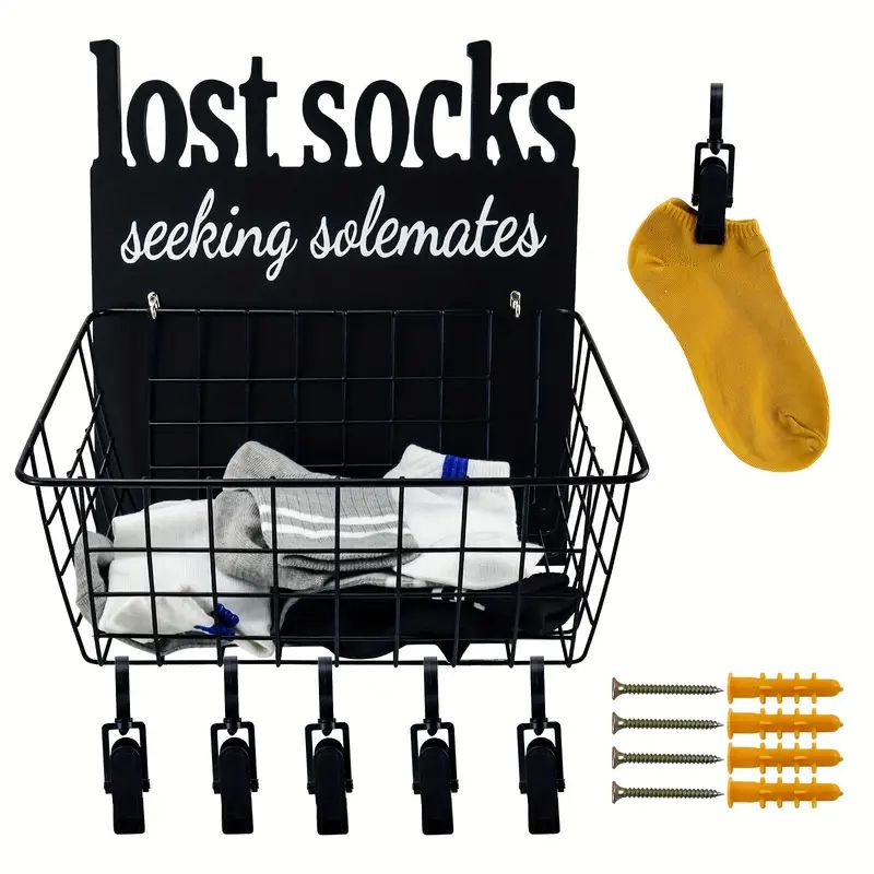 Lost Socks Basket Laundry Room Decor Accessories Rustic - Temu | Temu Affiliate Program