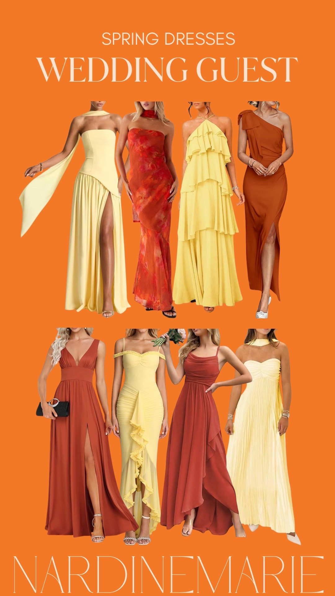 If you have spring or summer weddings coming up — this color palette is everything. 💛🧡

Warm rusts, soft yellows, flowy silhouettes… flattering, feminine, and not over-the-top. These are the kinds of dresses you can rewear for multiple events.

Most are budget-friendly and ship fast. Linking all my favorites !!!!

wedding guest dress, spring dresses, amazon formal finds, event style

#LTKSeasonal #LTKWedding #LTKootd