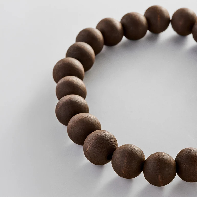 Jane Beaded Necklace - Wood | BaubleBar
