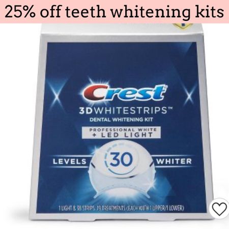 Teeth whitening strips 

#LTKbeauty #LTKsalealert #LTKunder50