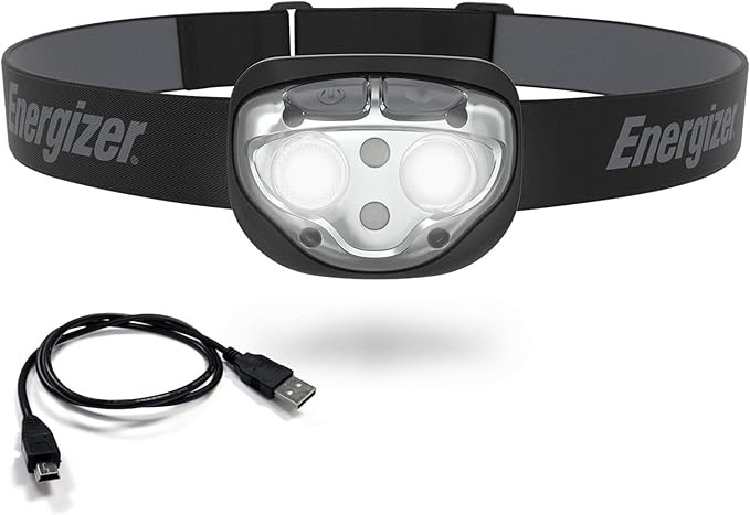 Energizer Rechargeable LED Headlamp, IPX4 Water Resistant, High-Powered Bright LED, Multiple Ligh... | Amazon (US)