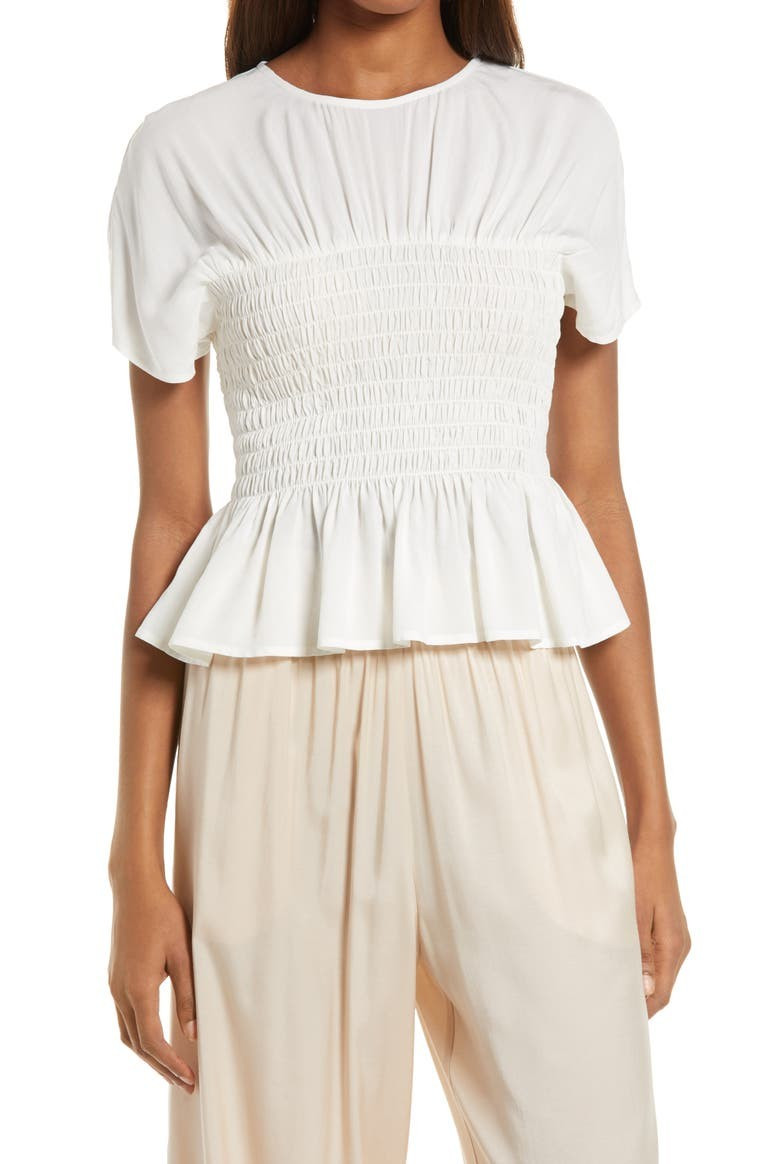 Aiden Smocked Ruffle Top | Nordstrom