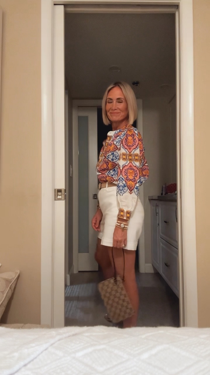 what to wear for Mother’s Day or graduation parties, or any of the Spring events in your calendar! 
this top by @Boden (US) will go perfectly with your white shorts or denim 
in my true size 0

#LTKootd #LTKOver40 #LTKMothersDay