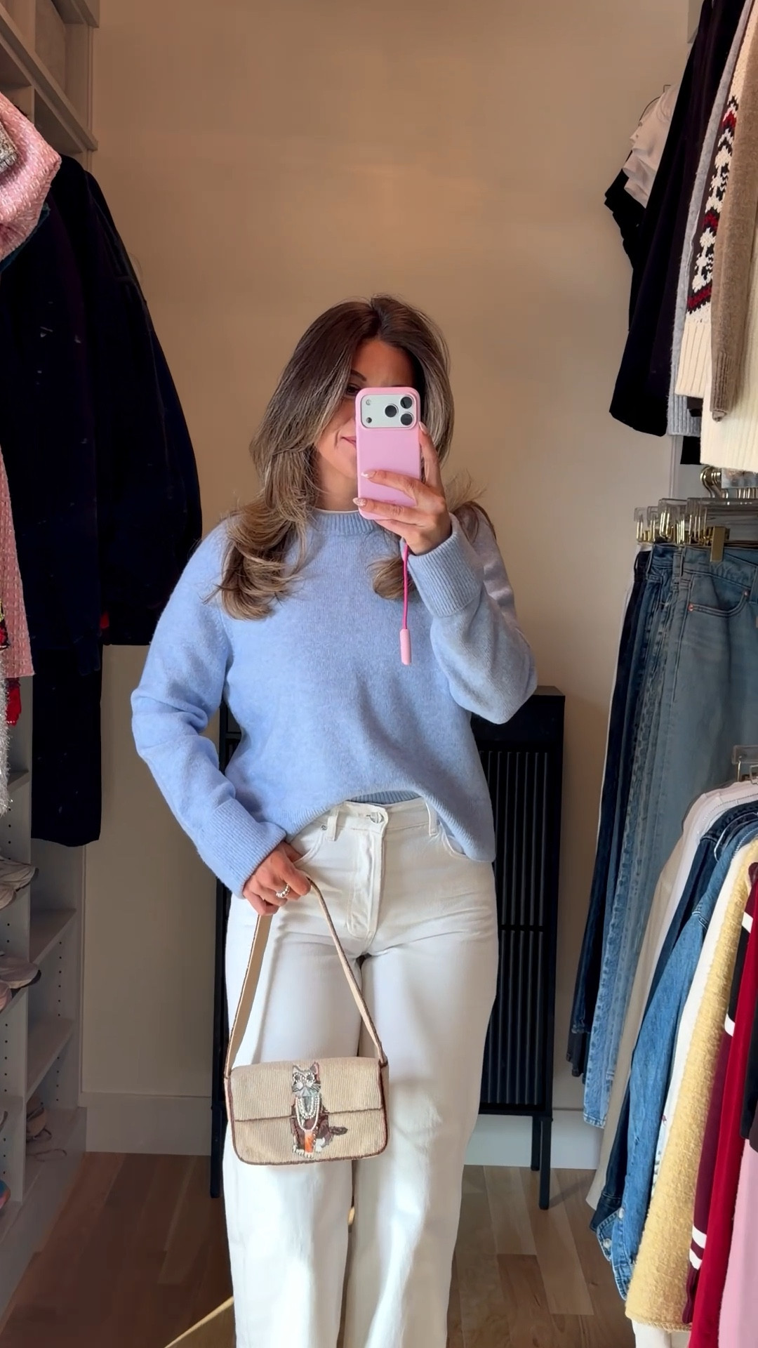Content filming day for white double lined basic white tee styled with blue sweater and white jeans

Electric picks code: emerson20

Wearing my usual small/2

Date night
Casual lunch
Workwear
Spring outfit
Shopping look
Mom looks
Everyday
Basic tee

#LTKmomlife #LTKgrwm #LTKSeasonal