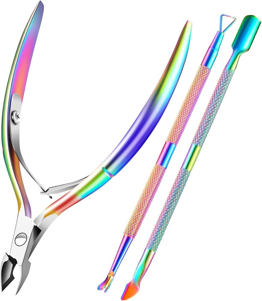 Amazon.com: Cuticle Trimmer Cuticle Remover with Cuticle Pusher, XUNXMAS Professional Stainless S... | Amazon (US)