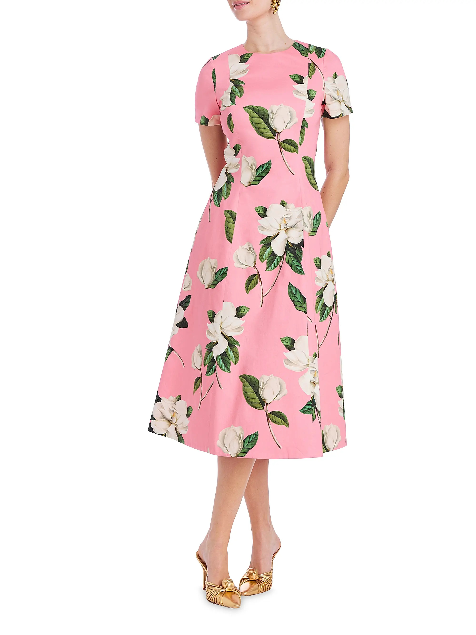 Lia Reversible Belted Fit & Flare Midi-Dress | Saks Fifth Avenue