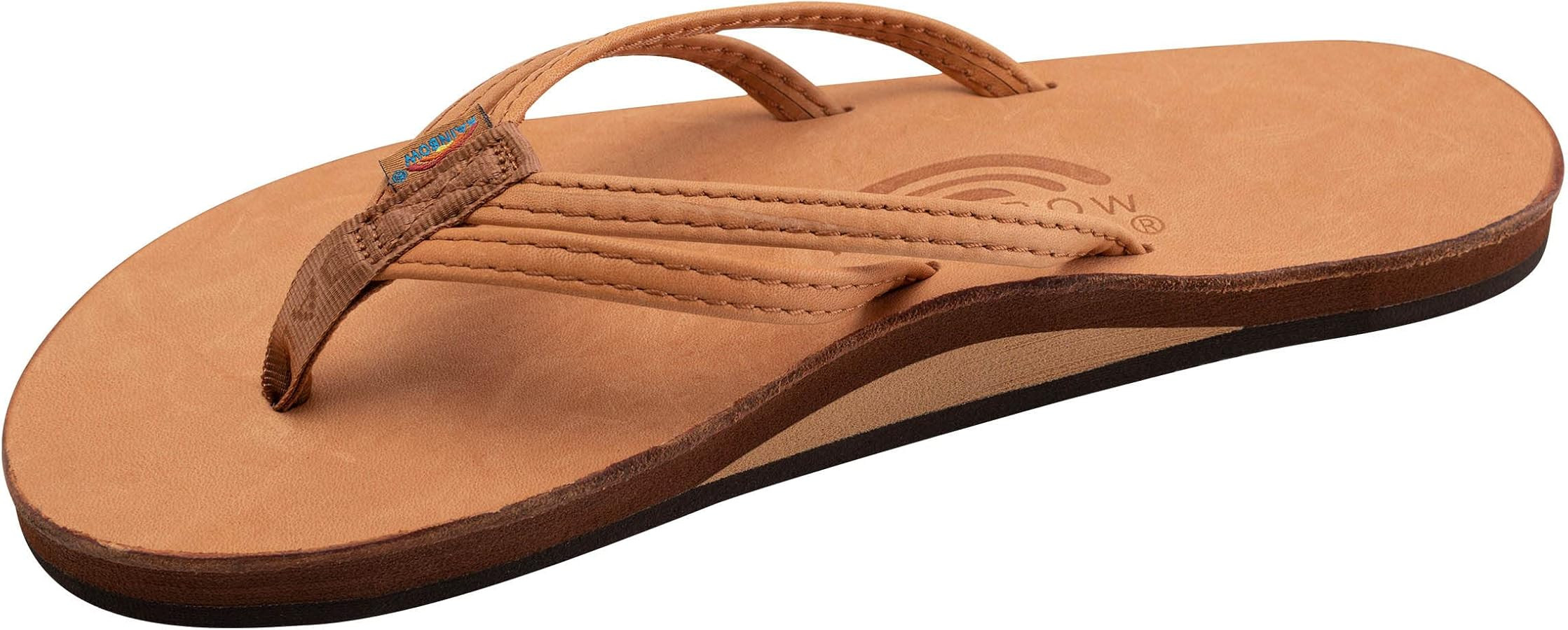 Rainbow Sandals Ladies The Sand Piper Luxury Leather - Single Layer Arch w/Double Narrow 1/3" Str... | Amazon (US)