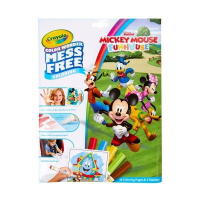 Crayola Color Wonder Mickey Mouse Roadster Racer Coloring Pages Set: Mess Free Disney Junior Sheets, 18 Pages, Ages 3+ | Target