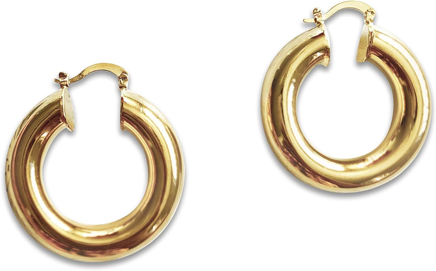 Lola Ade 18k Gold Filled Thick Hoop Earrings (45mm) | Amazon (US)