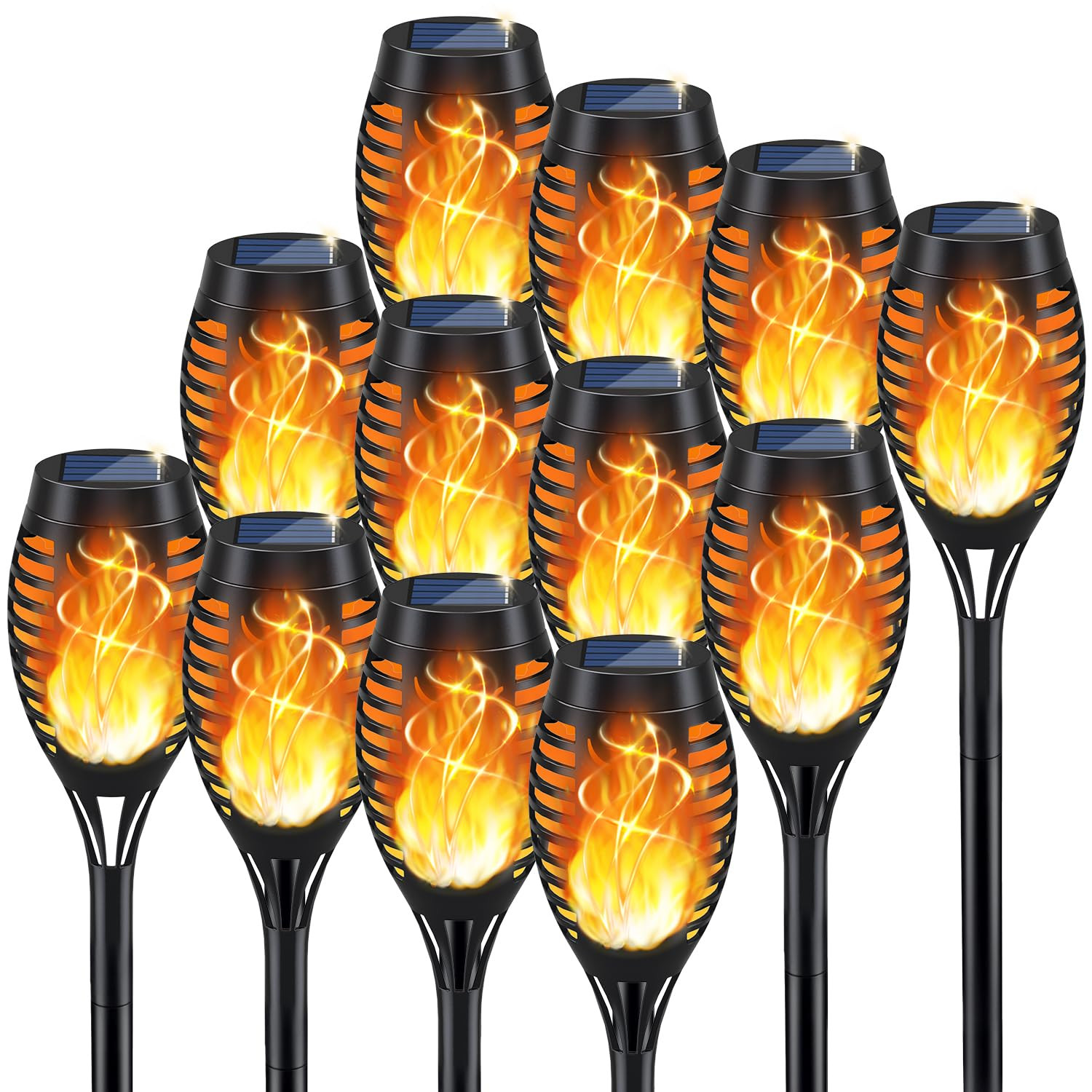 KYEKIO Solar Torch Light with Flickering Flame, 12Pack Solar Lights Outdoor, Solar Garden Lights ... | Amazon (US)