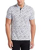 Perry Ellis Men's Pima Cotton Floral Print Short Sleeve Polo Shirt, Bright White, X Large | Amazon (US)