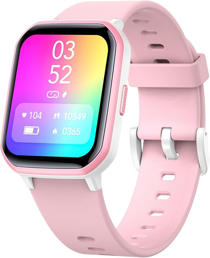 Kids Smart Watch for Girls,IP68 Waterproof Kids Fitness Tracker Watch with 1.5 Inch DIY Face,Hear... | Amazon (US)