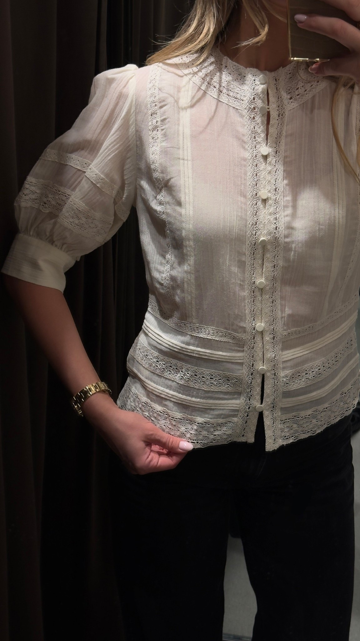 Lace detail top 