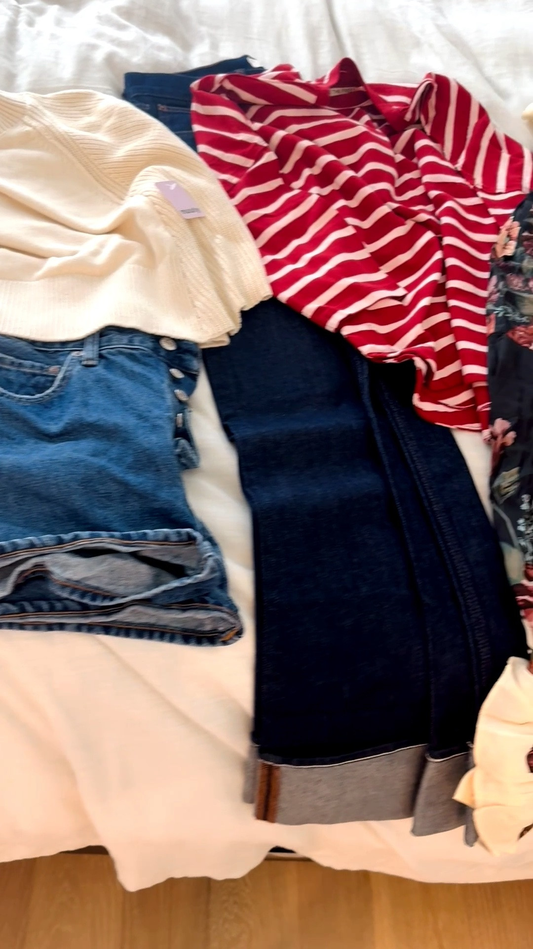 A sneak peek at what is in this month’s Nuuly rental box! I picked lots of fun fall clothing staples and items to make lots of cute fall outfits. I included two fall floral maxi dresses and a pair of dark blue jeans! It’s still hot so also added a pair of denim shorts.  I completed my clothing rental with a couple tops that can be worn a variety of ways with both shorts and jeans. Stay tuned for my try on coming soon!

#LTKSeasonal #LTKPetite #LTKWorkwear