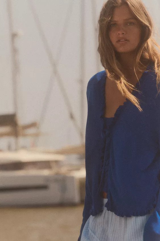STRICKJACKE MIT VOLANTS | Zara DE