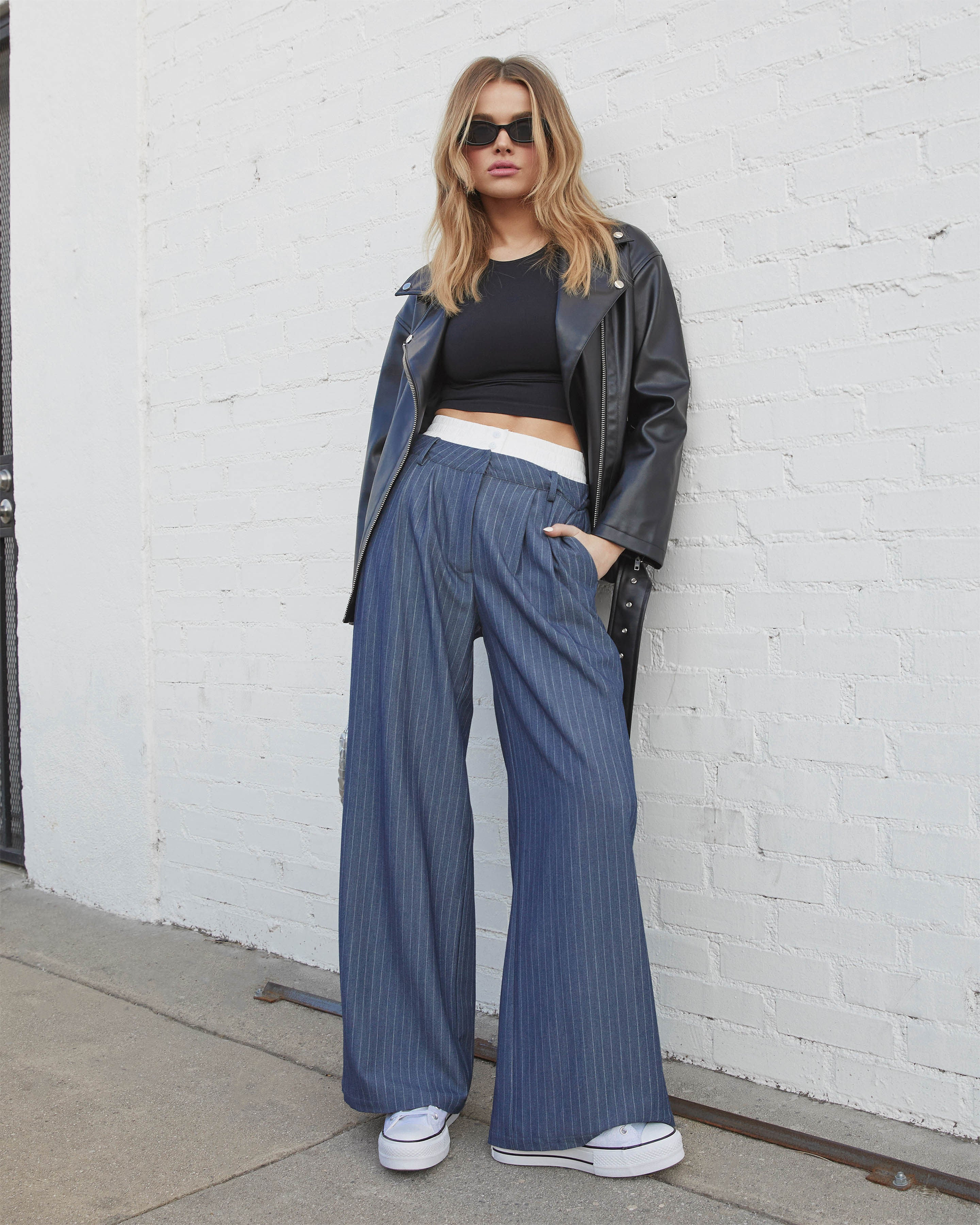 Vetta Low Rise Wide Leg Trouser Pants | VICI