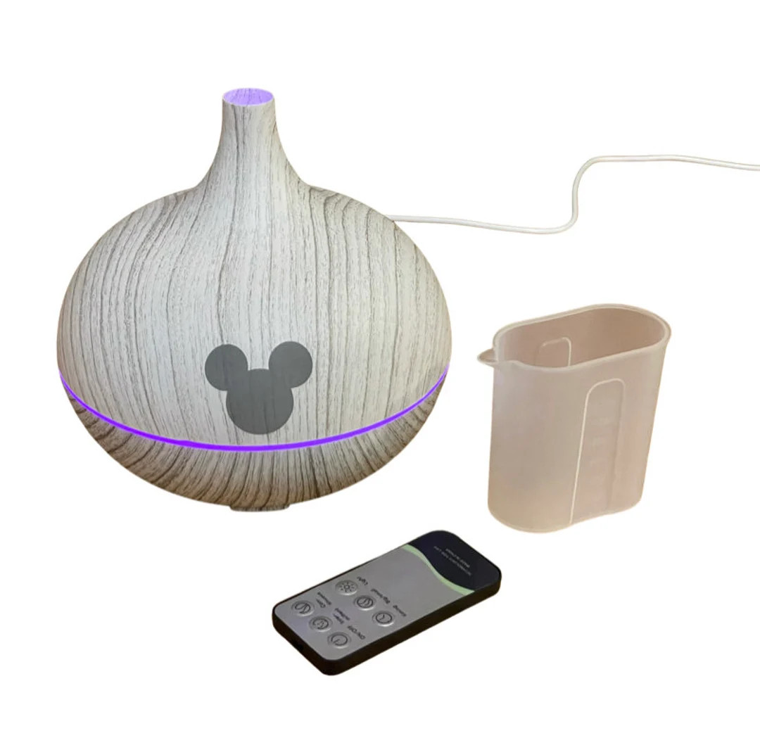 Room Diffuser White Wood Engraved With Mickey Mouse Disney Essential Oils Diffuser With Remote Co... | Etsy (US)