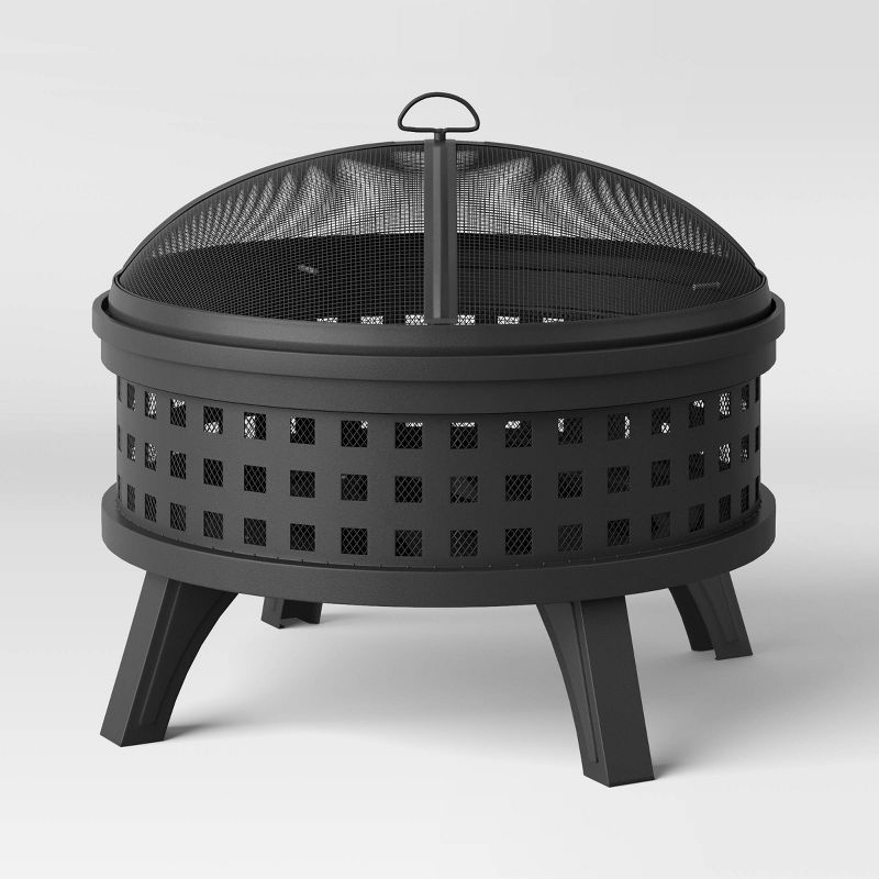 Lily 24" Wood Burning Round Outdoor Fire Pit - Black - Bond | Target