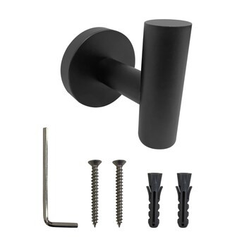 RELIABILT 2.25-in Matte Black Stainless Steel Universal Hook | Lowe's
