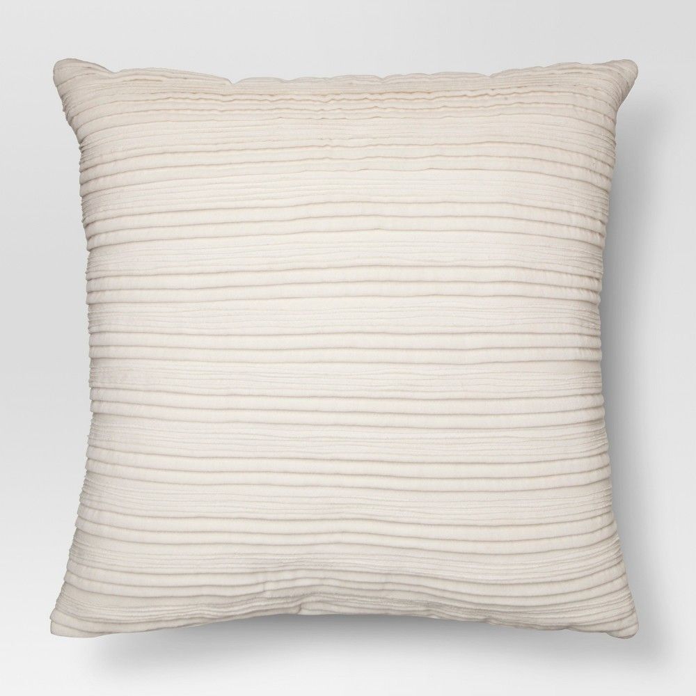 Cream (Ivory) Velvet Texture Throw Pillow - Threshold | Target