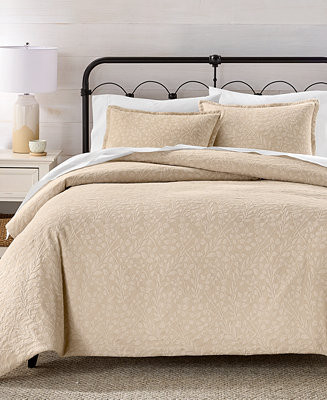 Ivy Matelasse 3-Piece Duvet Cover Set, King | Macy's