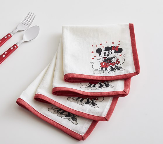 Disney Mickey Mouse Valentines Napkins | Pottery Barn Kids