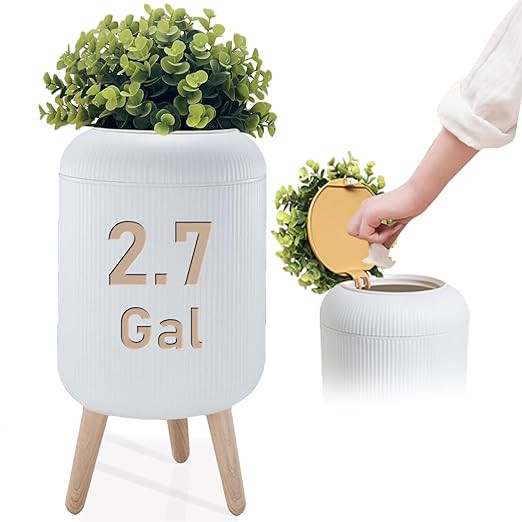 Yatmung Bathroom Trash Can with Lid - Small Bathroom Garbage Can - Bedroom, Office, Living Room, ... | Amazon (US)