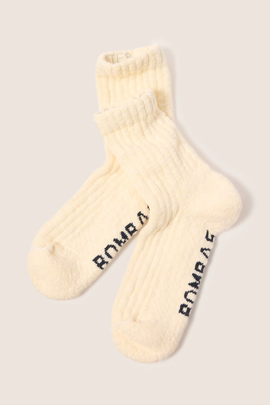 BOMBAS Women's Ragg Randomfeed Half Calf Socks, Size Small, White | Evereve