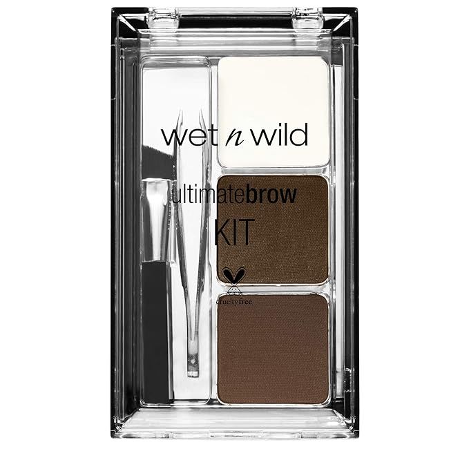 Wet N Wild Ultimate Eyebrow Makeup Kit, Eyebrow Powder Dark Brown, Brow Hair Removal Tweezers, Wa... | Amazon (US)