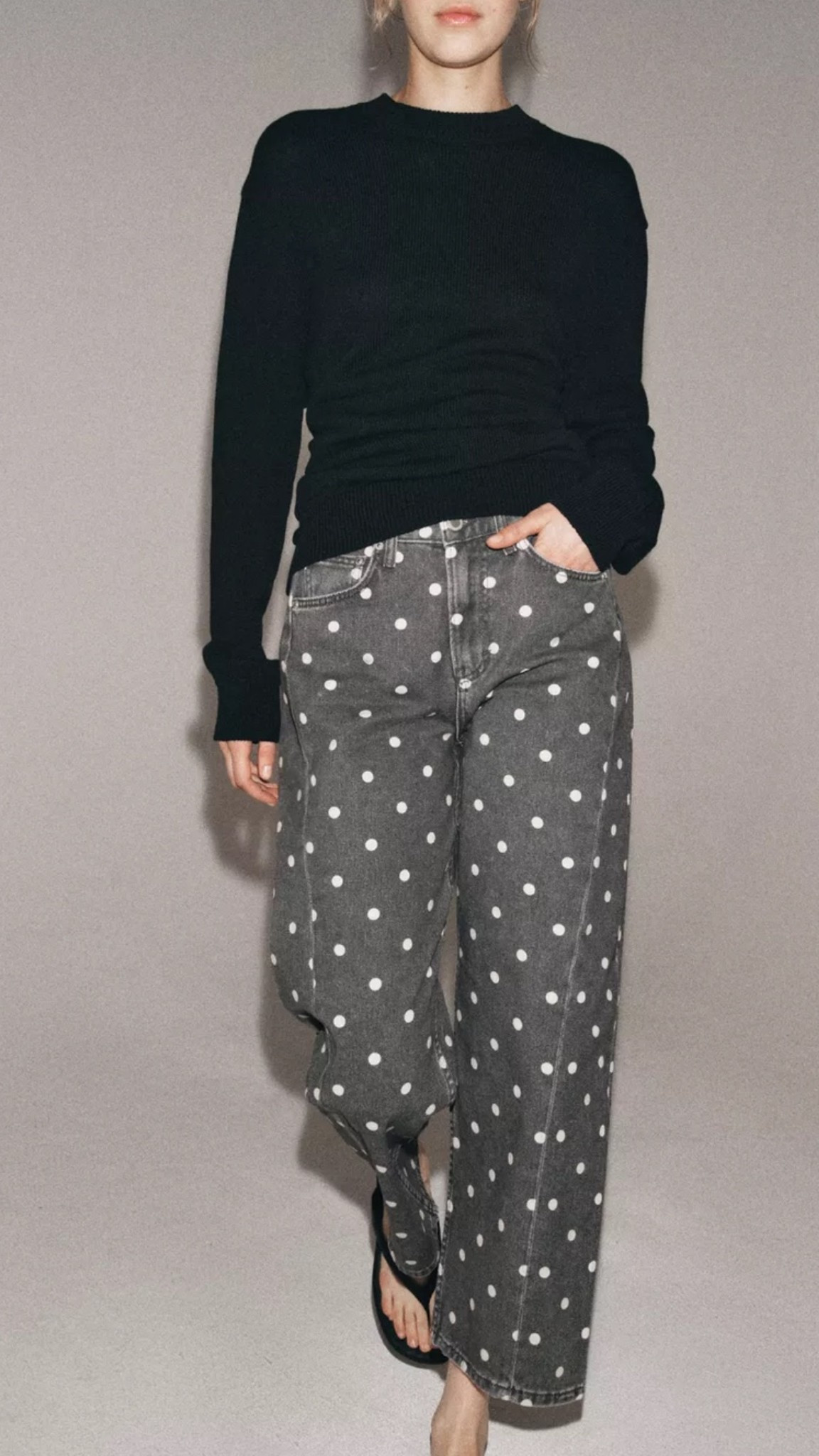 Zara Polkadot denim #zarafinds #Zara New Zara

#LTKootd