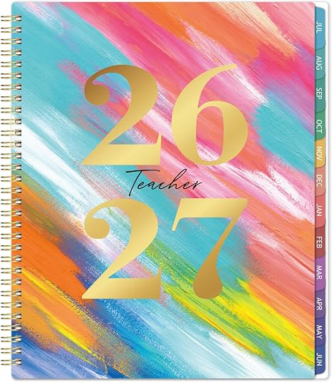 Teacher Planner 2026-2027 - 2026-2027 Weekly & Monthly Lesson Plan Book with Colorful Tabs, July ... | Amazon (US)