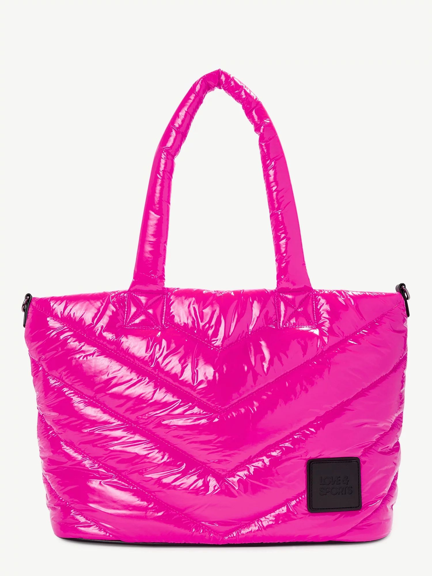 Love & Sports Women's Olivia Large Tote Bag, Fuschia - Walmart.com | Walmart (US)