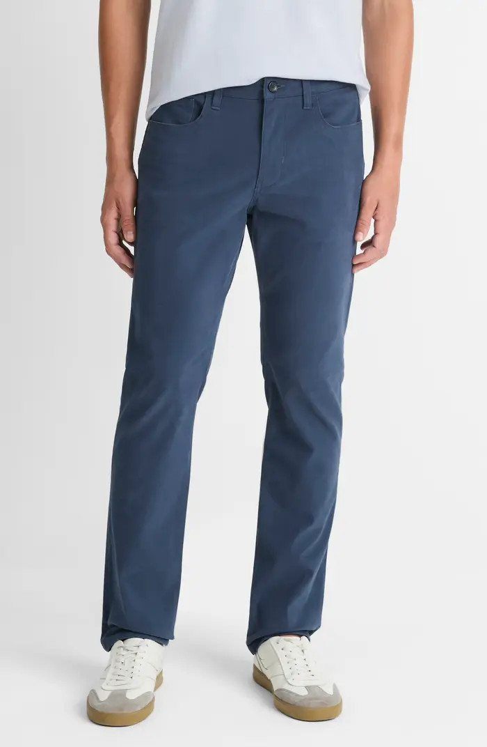 Vince Dylan Slim Fit Peached Stretch Cotton Pants | Nordstrom | Nordstrom