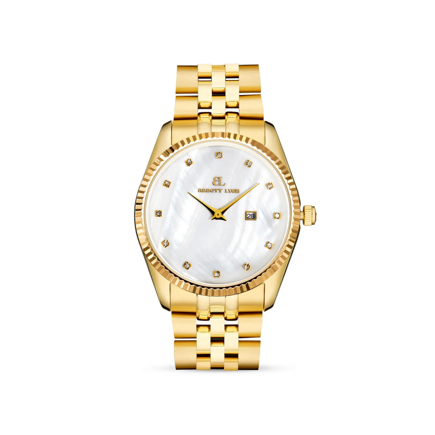Gold Pearl Link Belgravia 36 Watch | Abbott Lyon