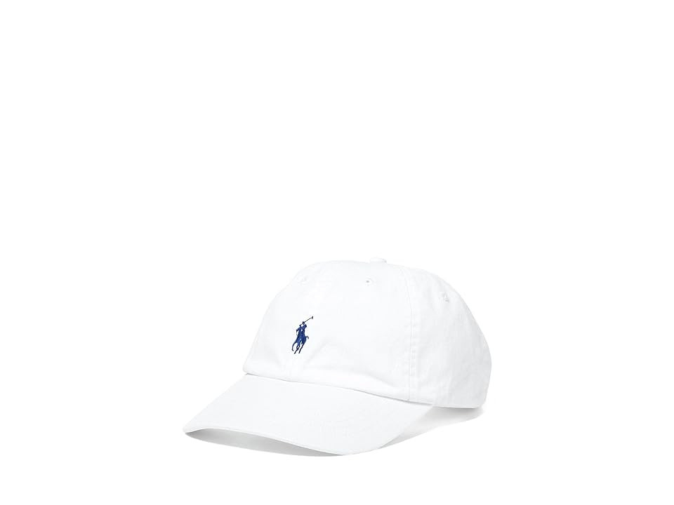 Polo Ralph Lauren Classic Chino Men's Cap Men's Caps White/Marlin Blue, Cotton | Zappos