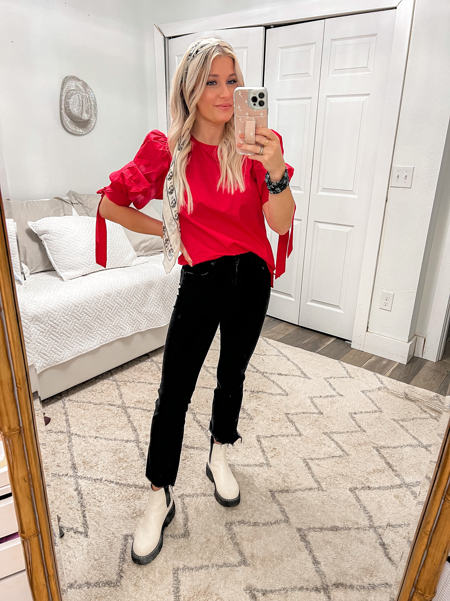 Wearing a small top, 25 jeans, 6 boots 

Game day attire, bucs game day outfit 

#LTKunder100 #LTKunder50 #LTKstyletip