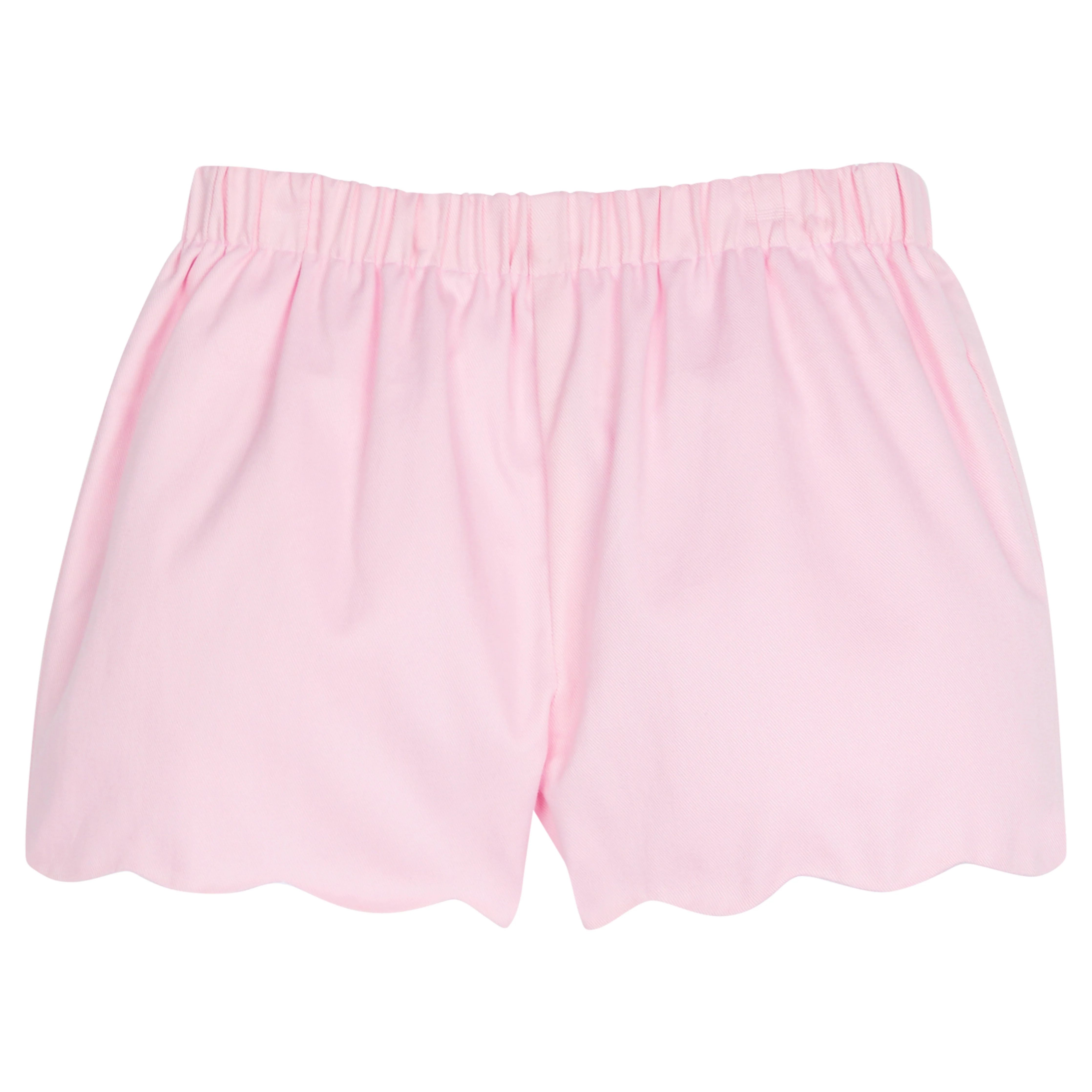 Girl's Scalloped Twill Shorts - Children's Bottoms | Little English