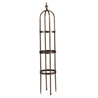 60 in. Powder-Coated Steel Garden Obelisk Trellis - Antique Copper | The Home Depot