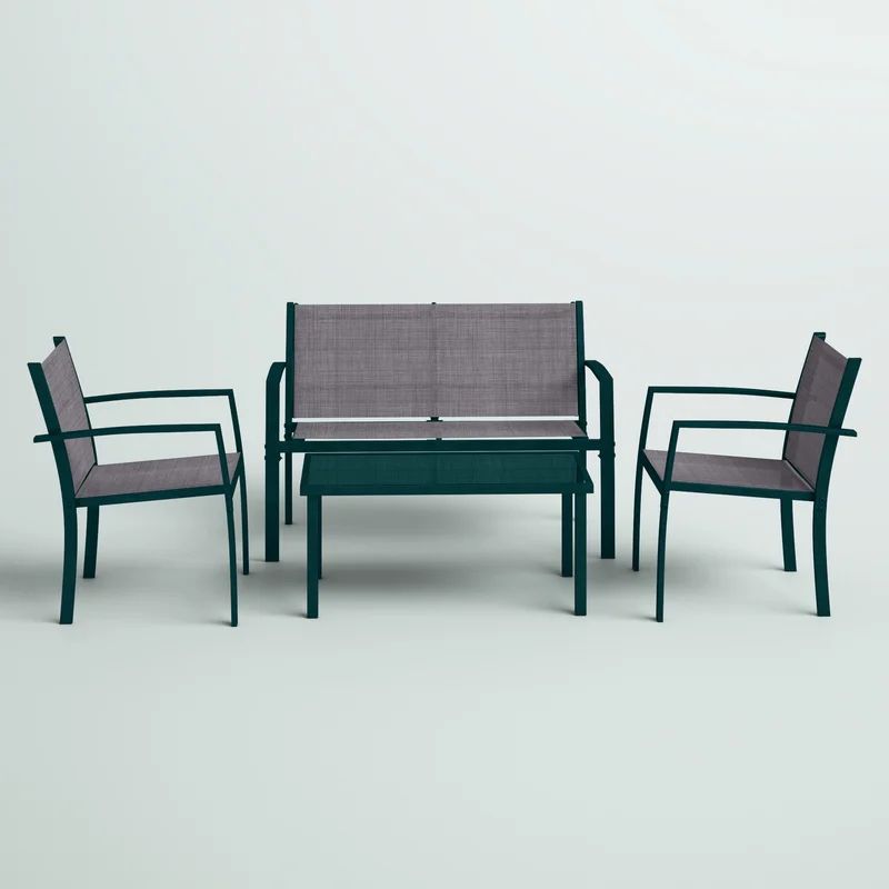 Annabelle Metal 4 - Person Seating Group with Cushions | Wayfair North America